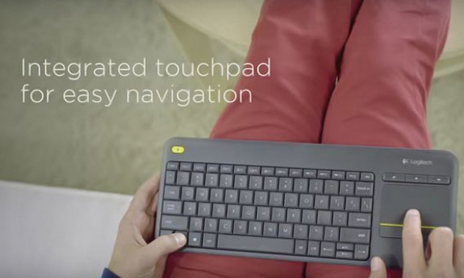 Bộ Keyboard + Mouse Logitech Wireless K400 Plus có kích  thước gọn gàng