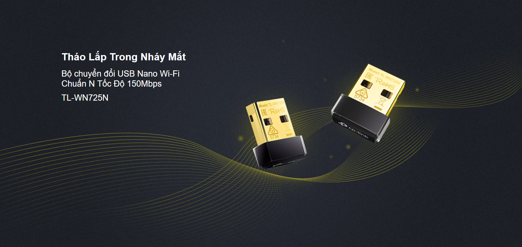 Card mạng không dây USB TP-Link TL-WN725N Wireless N150Mbps