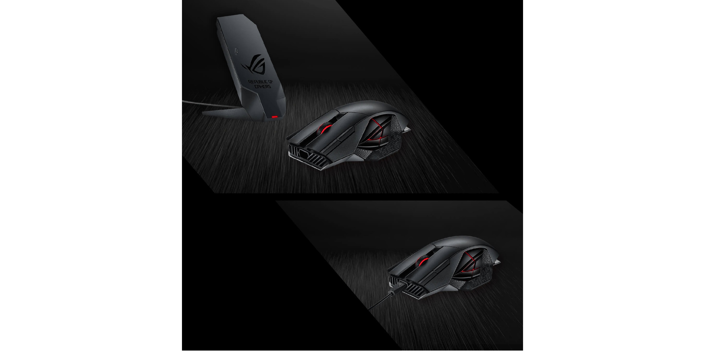 Chuột chơi game Asus ROG Spatha - Super MMO Gaming Mouse  có thể kết nối 2 dạng không dây và có dây