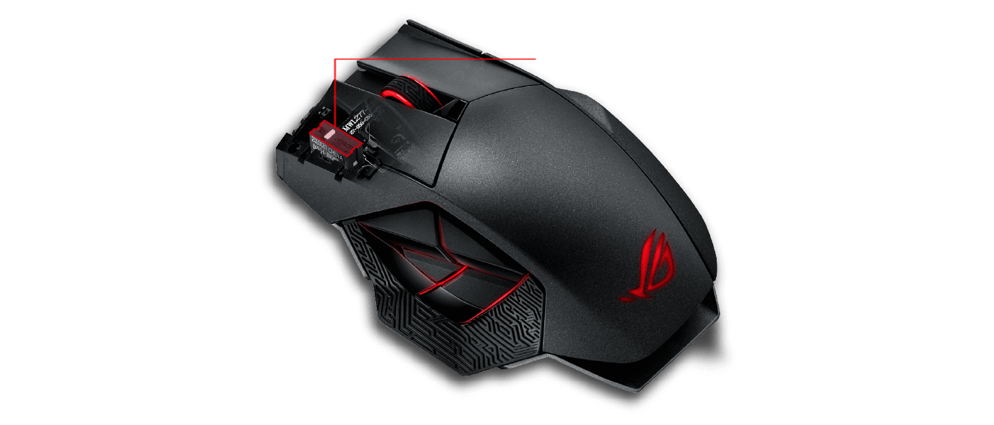 Chuột chơi game Asus ROG Spatha - Super MMO Gaming Mouse có thiết kế thay switch độc quyền của Asus