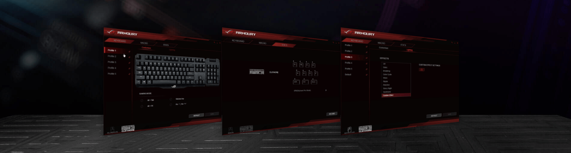 Bàn phím cơ Asus ROG Claymore Core RGB Aura Sync Cherry Blue switch có khả năng tuỳ chỉnh cá nhân cao