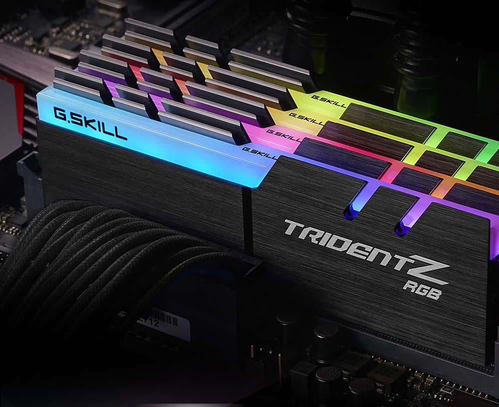 RAM Desktop Gskill Trident Z RGB (F4-3000C16D-32GTZR) 32GB (2x16GB) DDR4 3000MHz  2