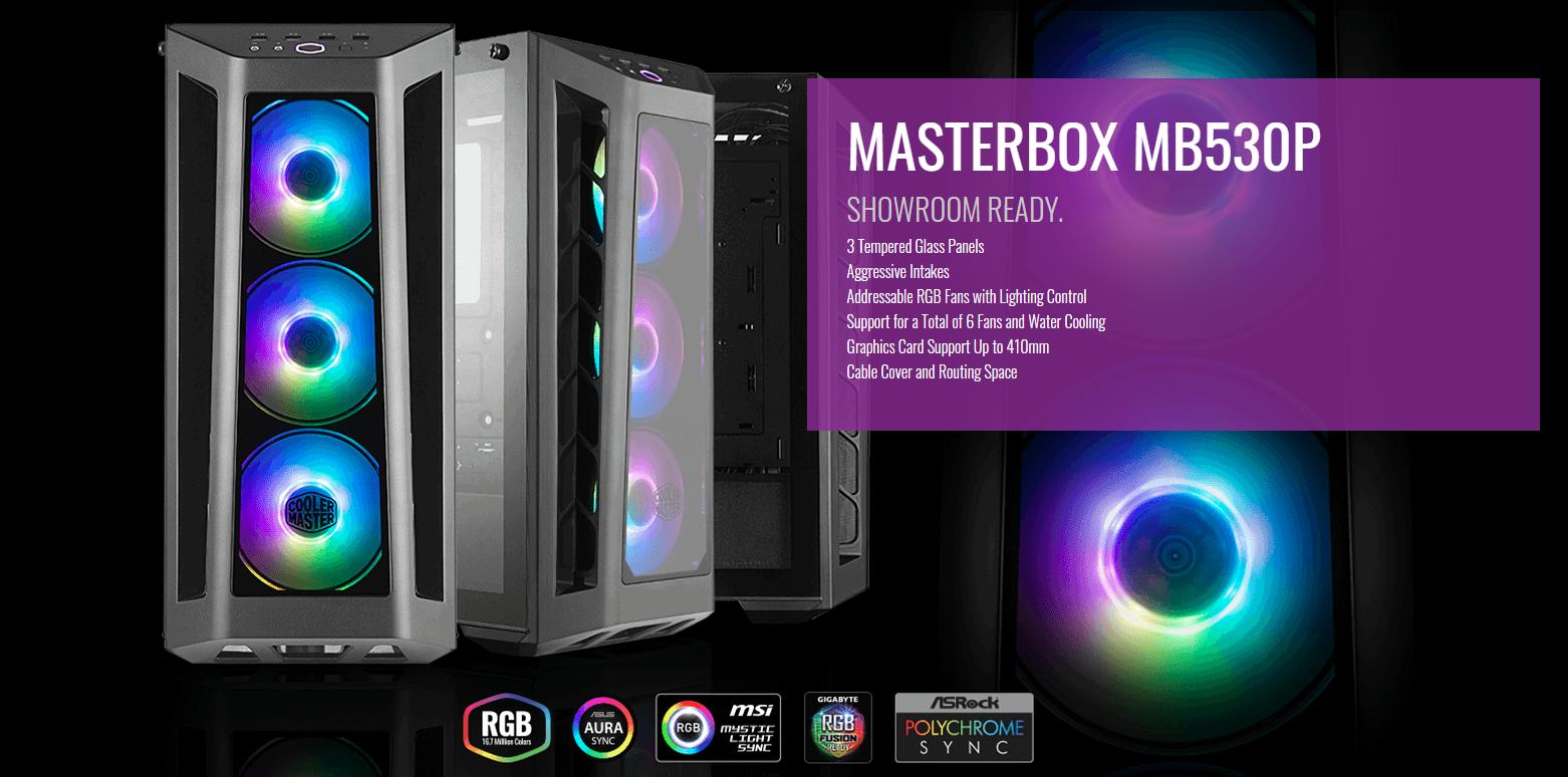Case Cooler Master MasterBox MB530P (Mid Tower/Màu Đen /Led RGB) giới thiệu