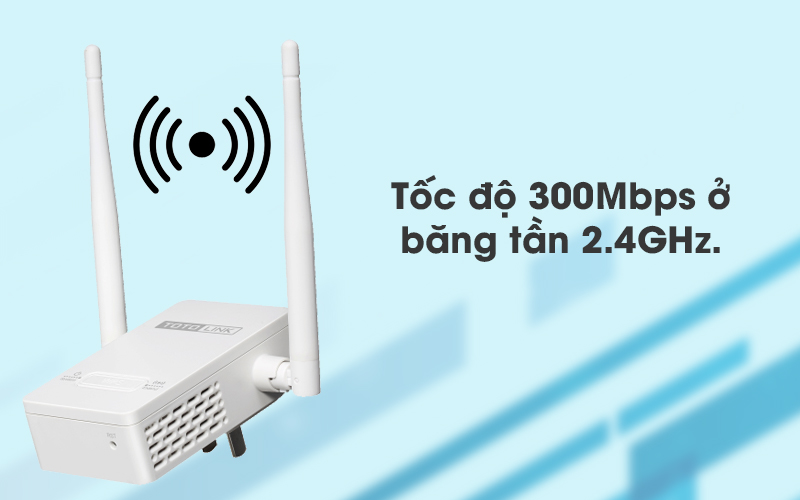 Bộ mở rộng sóng Wi-Fi Wireless N300Mbps TOTOLINK EX201