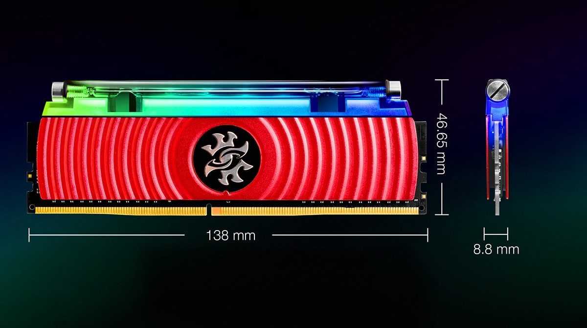 DDRam 4 Adata Spectrix D80 8GB/3200 (1x8GB) -Black