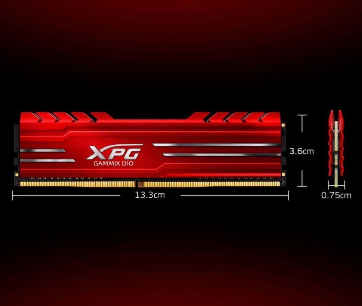 RAM Desktop ADATA XPG D10 Red
