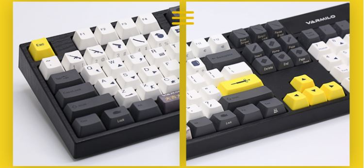 Bàn phím cơ Varmilo VA87M Chicken Dinner PUBG - Mechanical Cherry Red switch thiết kế dựa theo game PUGB