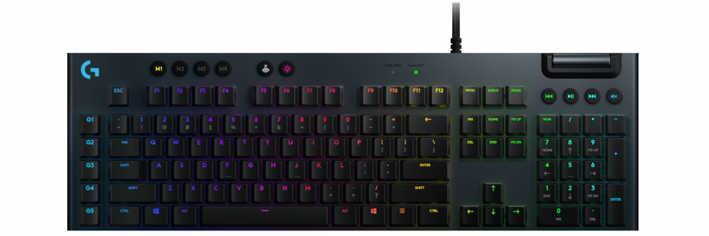 Bàn phím cơ Logitech G813 Lightsync RGB Mechanical Romer G Linear Gaming Keyboard Black 