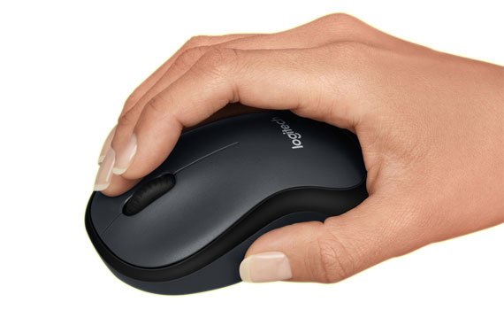 Chuột không dây Logitech M221 Wireless Black có thiết kế nhỏ gọn