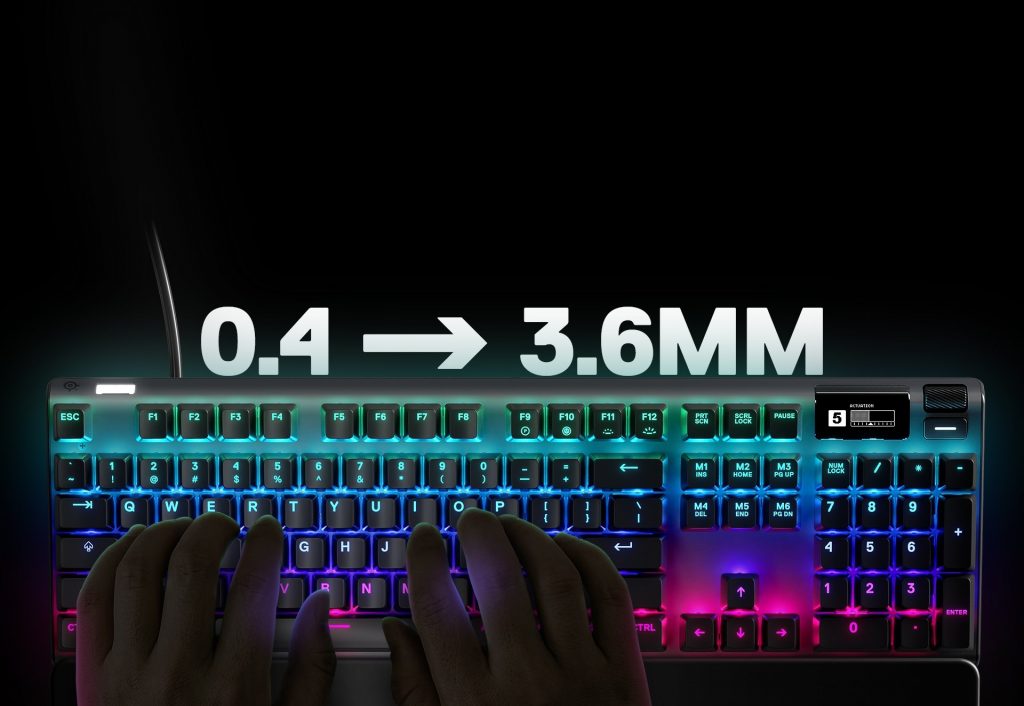 Bàn phím cơ Steelseries Apex Pro RGB - Mechanical Omnipoint switch Gaming Black  có thể tuỳ chỉnh hành trình phím