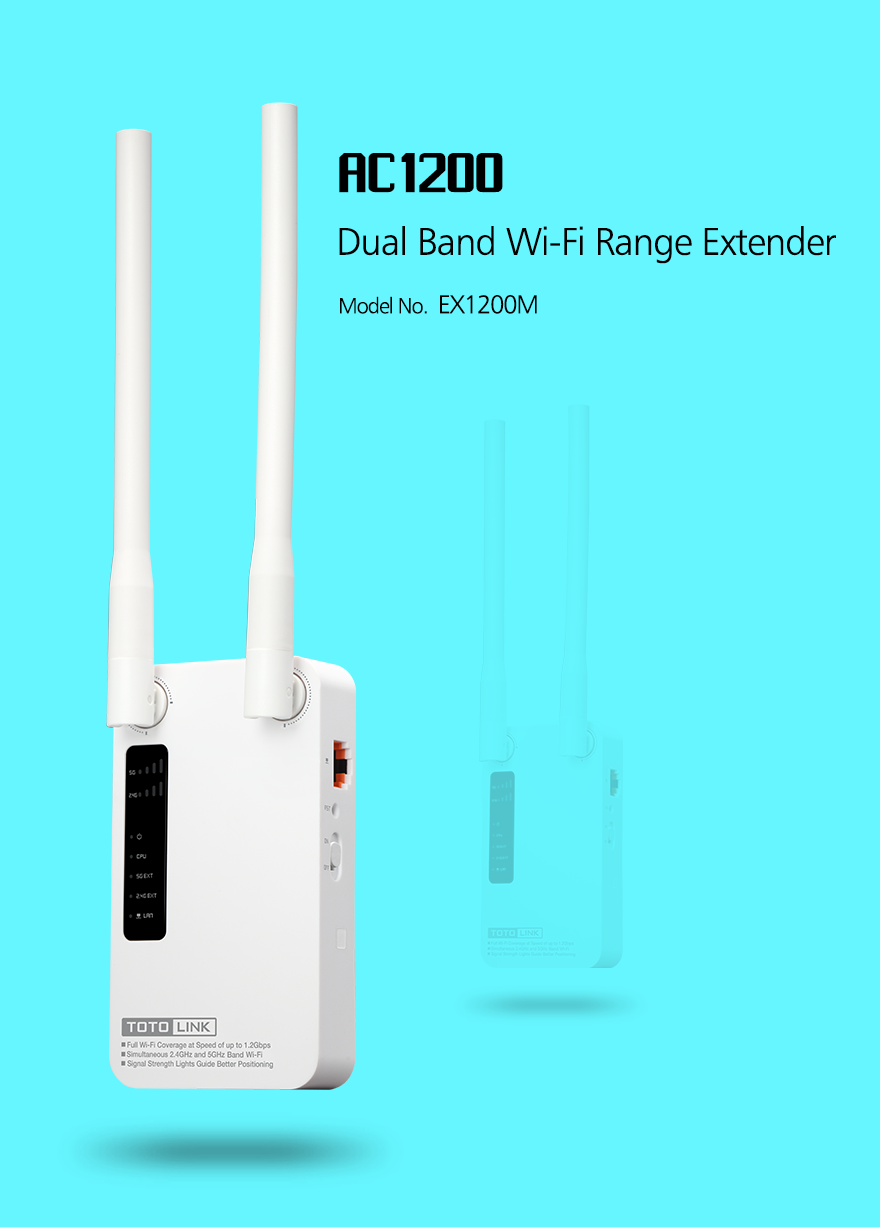 Bộ kích sóng wifi Totolink EX1200M băng tần kép chuẩn AC1200 