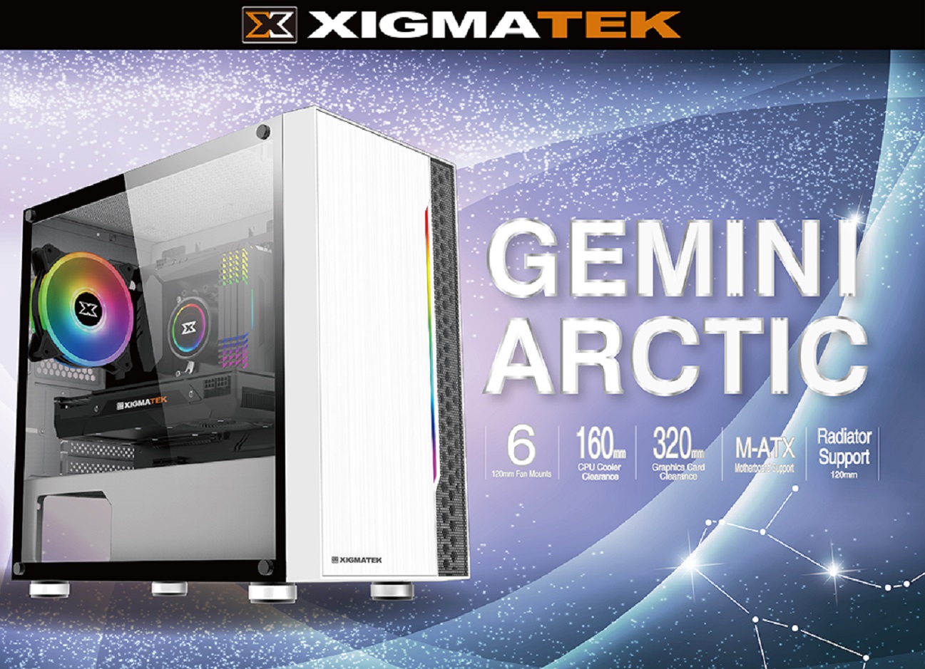 Case Xigmatek Gemini ARCTIC RGB STRIP (Mini Tower/Màu Trắng) giới thiệu 
