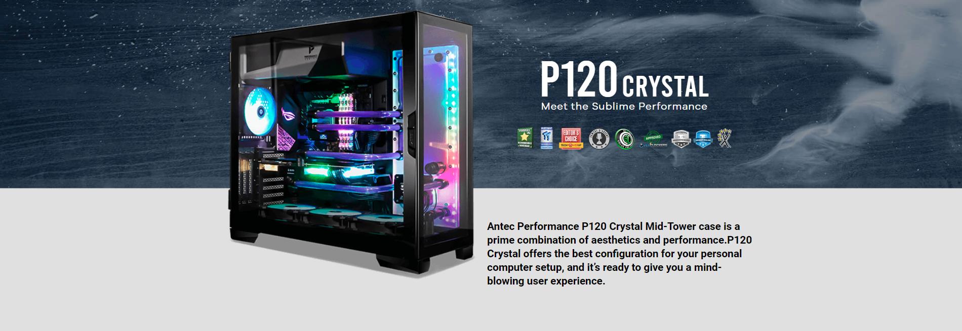 Case Antec P120 Crystal (Mid Tower / Màu Đen) giới thiệu
