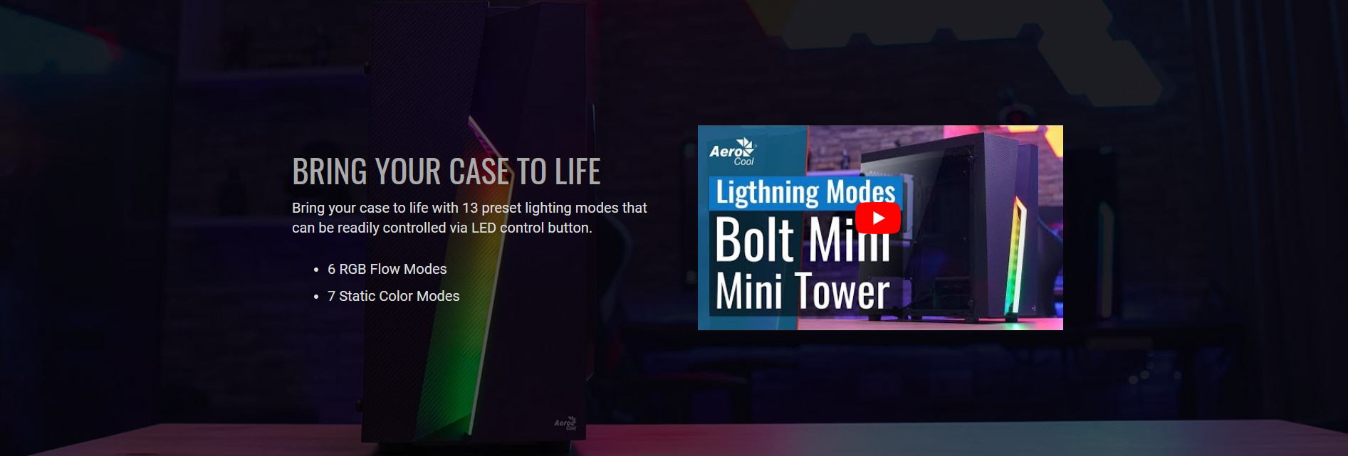Aero Cool Bolt Mini (Mini-Tower/Led RGB) giới thiệu 2