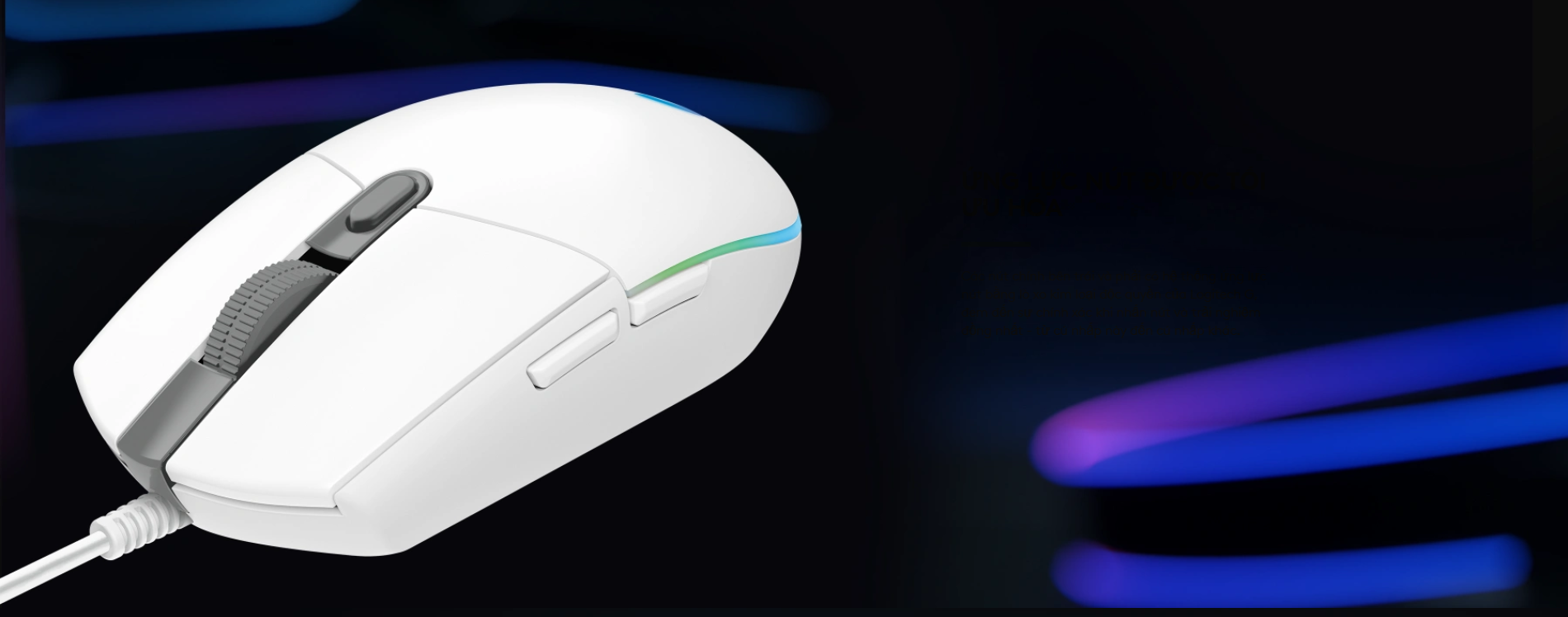 Mouse Logitech G102 Lightsync RGB White trang bị switch bấm Omron bền bỉ