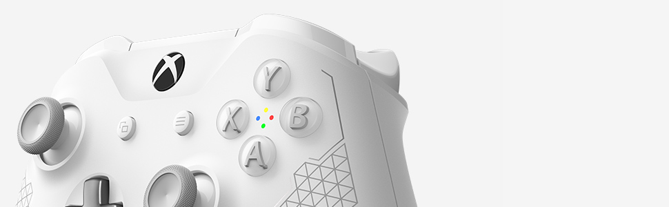 Tay cầm chơi game không dây Xbox One S - Sport White  có thể tuỳ chỉnh nút dễ dàng