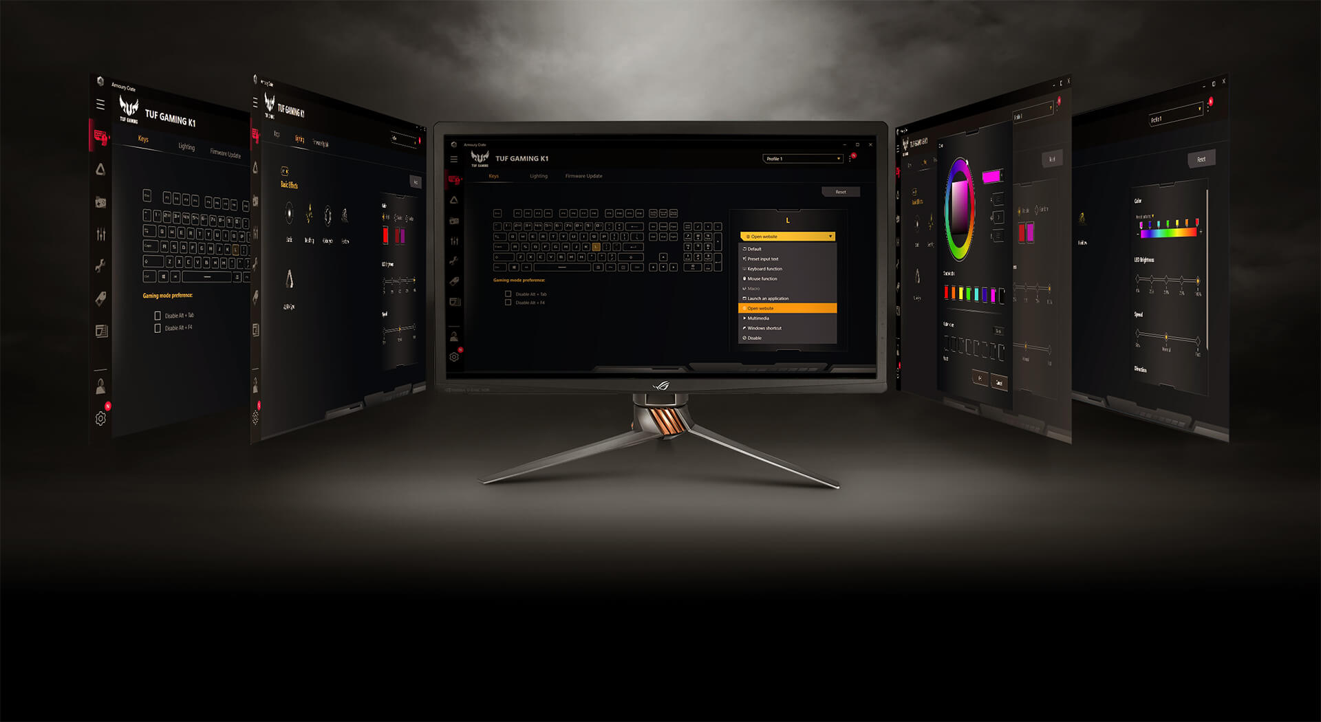 Phần mềm của Bàn phím Gaming Asus TUF K1 RGB