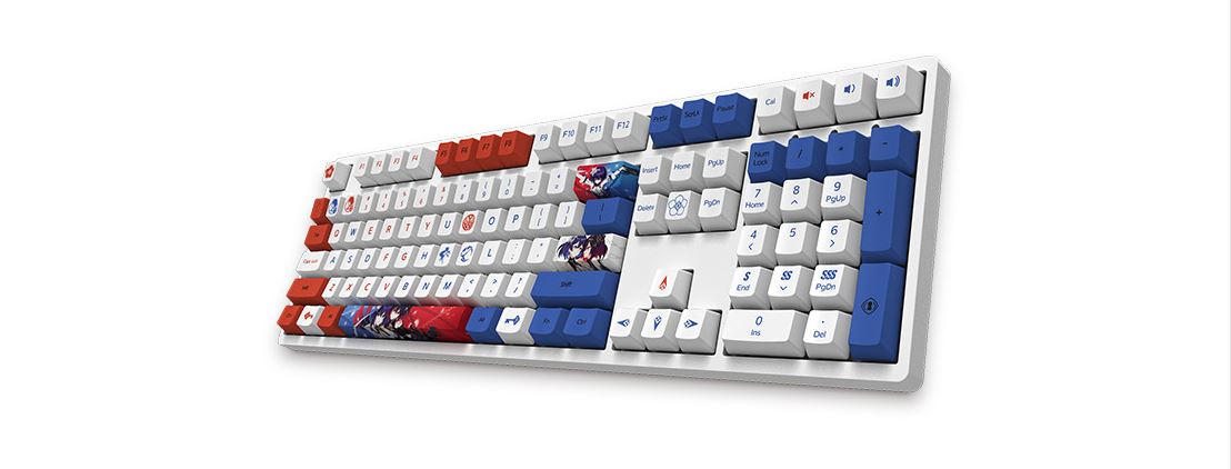 Bàn phím cơ AKKO 3108 Honkai Impact 3rd-Seele Vollerei (USB/AKKO Blue switch) trang bị bộ keycap chất lượng cao