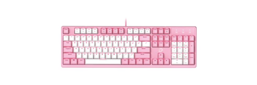 Bàn Phím cơ Dareu EK1280s Pink White (USB/Pink LED/Blue switch) có thiết kế độc đáo