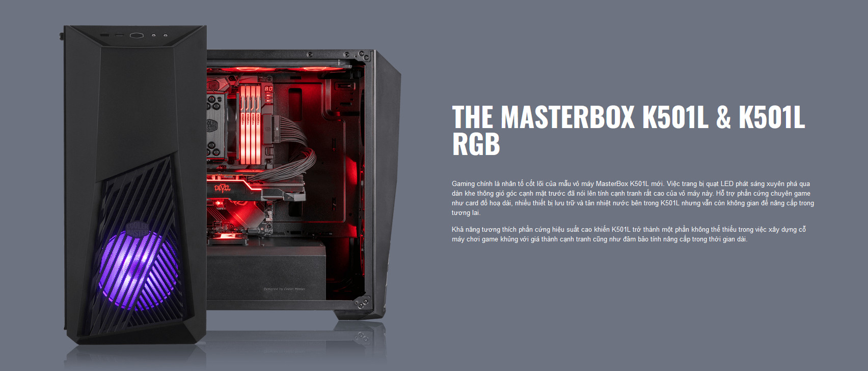 Case Cooler Master MasterBox K501L RGB (Mid Tower/Màu Đen) giới thiệu