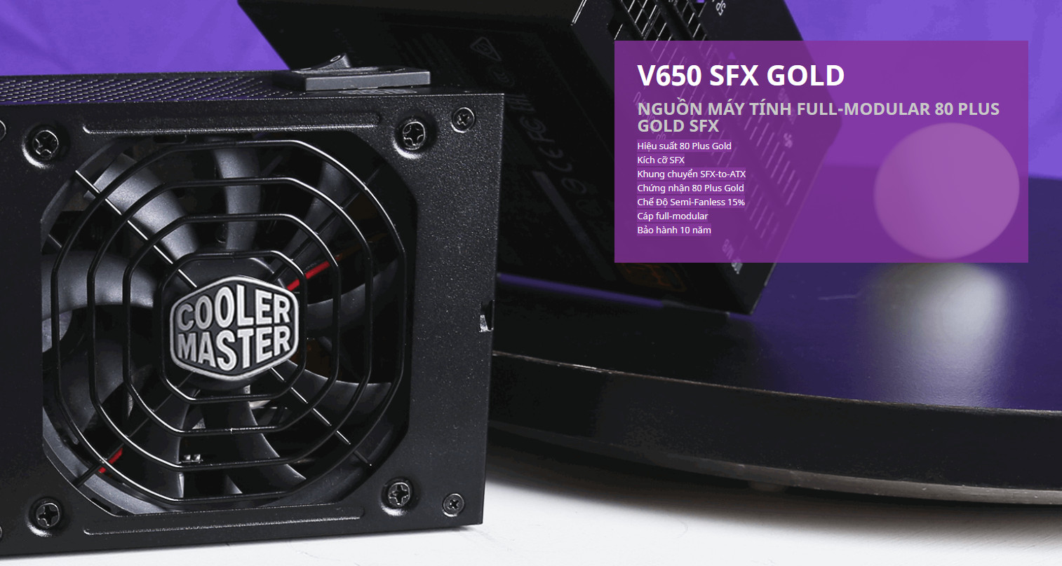 Nguồn máy tính Cooler Master 650W V SFX Gold   (80 Plus Gold/Màu Đen) intro