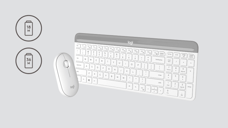 Bộ bàn phím + chuột không dây Logitech MK470 (USB/màu đen)  có thời lượng pin cao