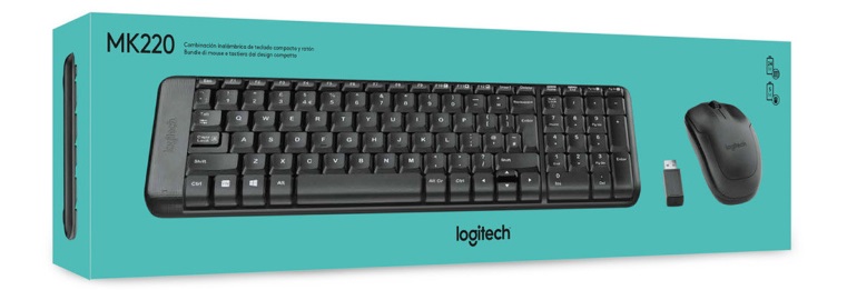 Bộ bàn phím chuột không dây Logitech MK220 Wireless USB