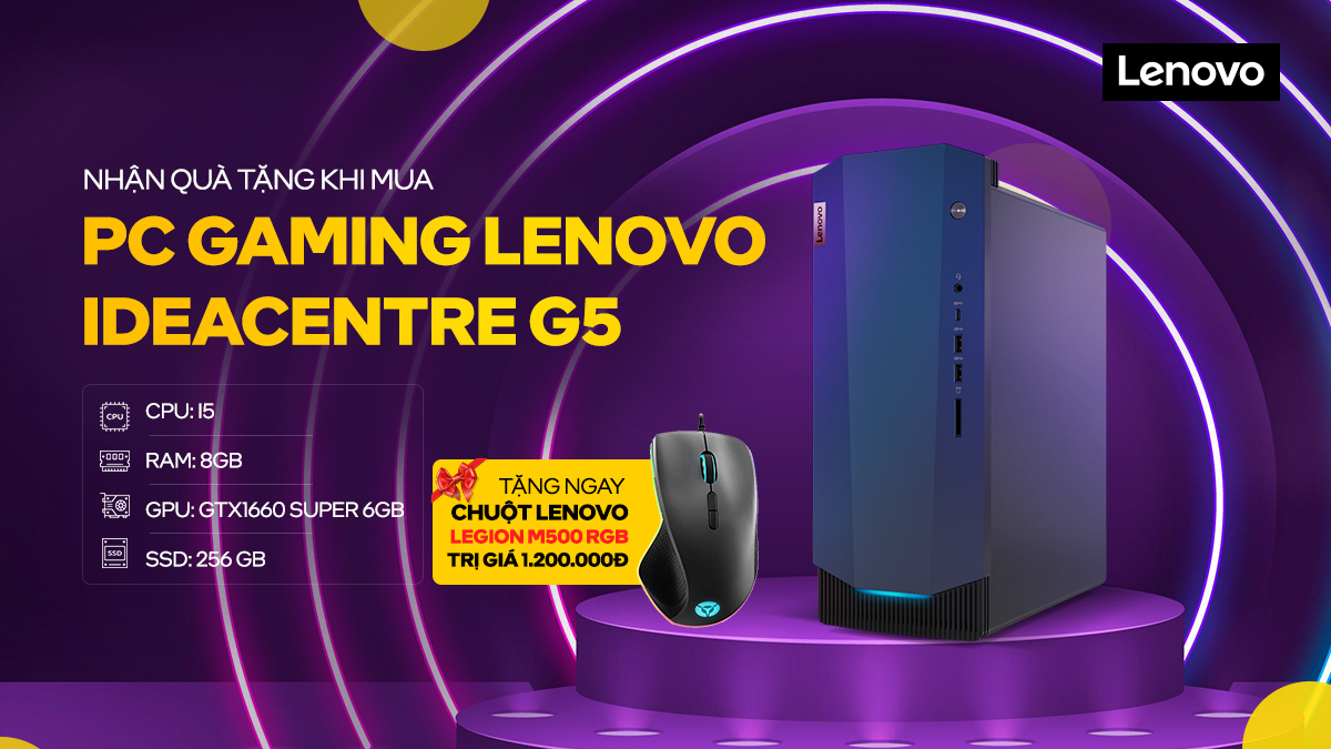Chương trình khuyến mại Mua PC Gaming Lenovo tặng chuột Lenovo Legion