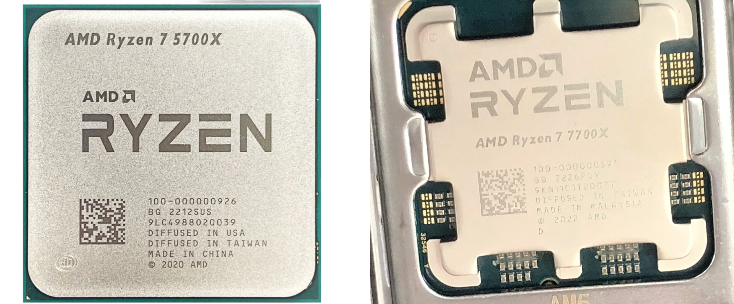 Chip AMD Ryzen 7 7700X lộ ảnh thực tế