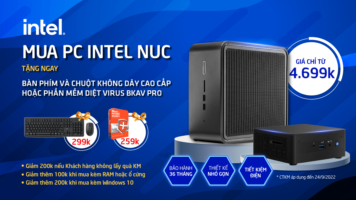 Chương trình khuyến mại Sắm Intel NUC - Nhận ngay quà khủng