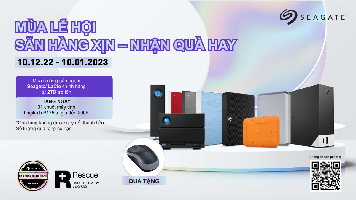 Chương trình khuyến mại SEAGATE mùa lễ hội 2022