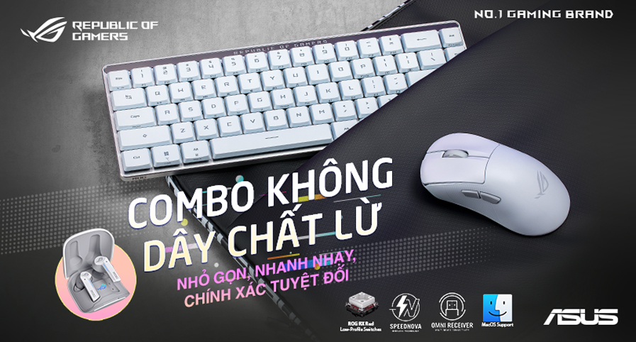 COMBO KHÔNG DÂY CHẤT LỪ - NHỎ GỌN, NHANH NHẠY, CHÍNH XÁC TUYỆT ĐỐI