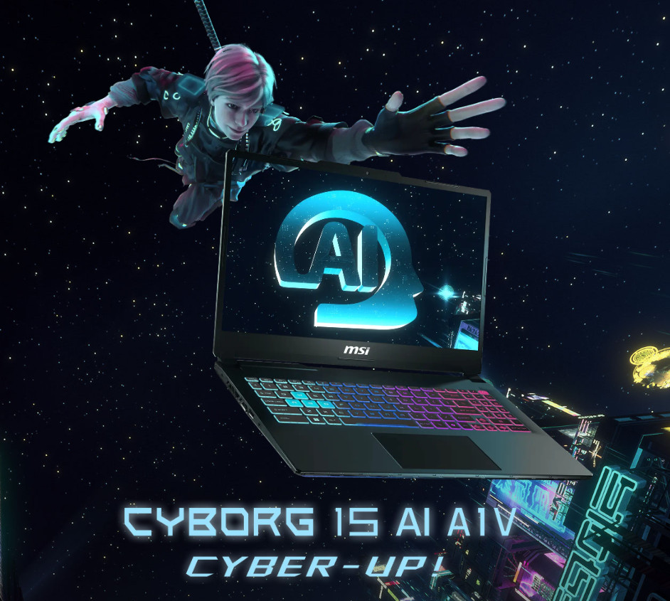  Laptop MSI Cyborg 15 AI A1VE - Khởi đầu của chiếc Laptop Gaming AI tương lai