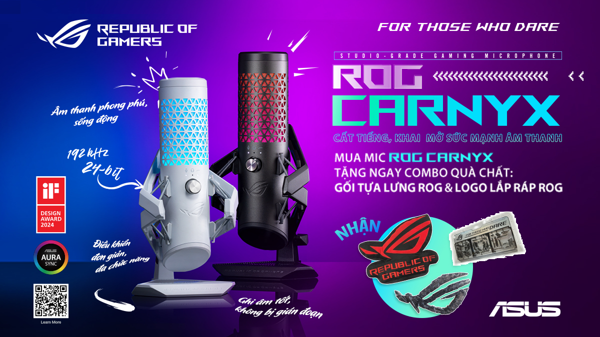 ROG CARNYX Cất tiếng, khai mở sức mạnh âm thanh