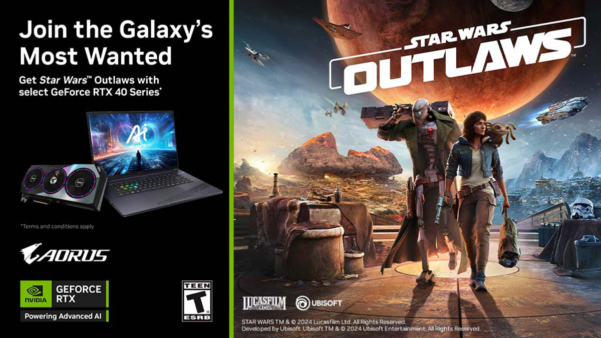TẶNG GAME STAR WARS OUTLARS KHI MUA CARD ĐỒ HỌA  RTX & LAPTOP RTX 40 SERIES