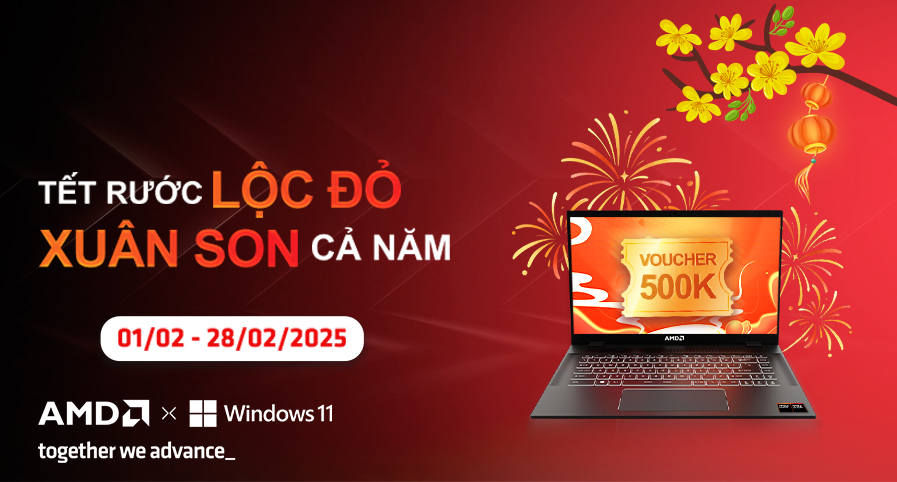 TẾT RƯỚC LỘC ĐỎ XUÂN SON CẢ NĂM CÙNG AMD