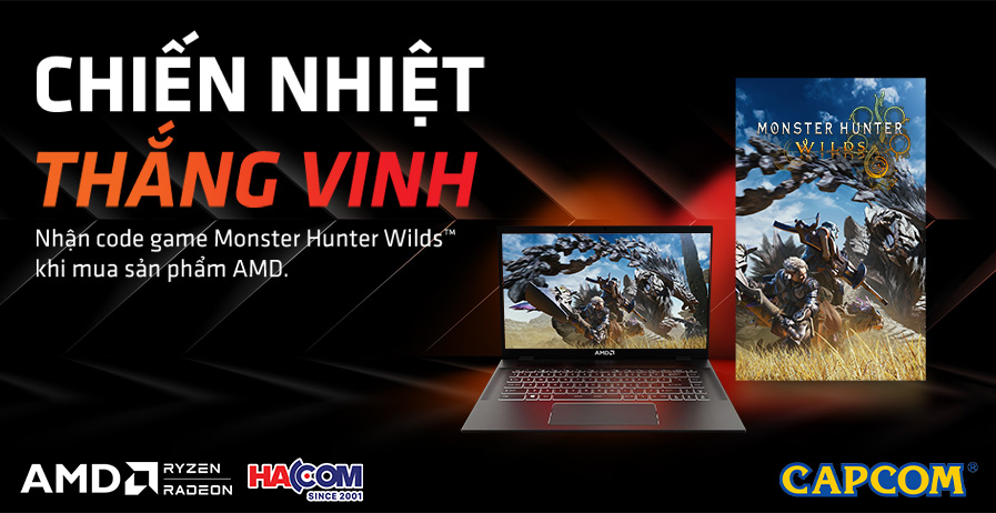 NHẬN CODE GAME MONSTER HUNTER WILDS VỚI LAPTOP CẤU HÌNH AMD
