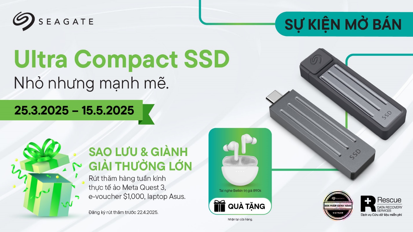 Seagate Ra Mắt Ultra Compact SSD – Giải Pháp Lưu Trữ Di Động Mạnh Mẽ