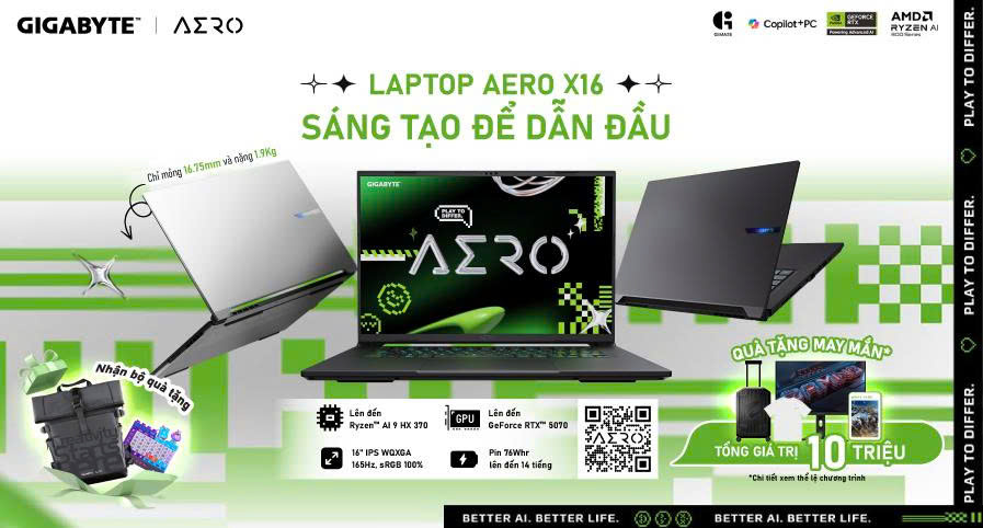 MUA LAPTOP GIGABYTE AERO X16 RING NGAY QUÀ KHỦNG