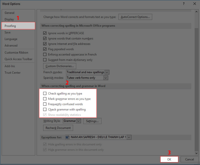 Cách bỏ gạch đỏ trong Word đơn giản nhất !