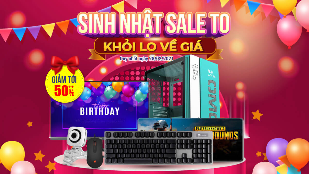 Chương trình Khuyến mãi “Mừng Sinh Nhật HANOICOMPUTER Long Biên tròn 1 tuổi”