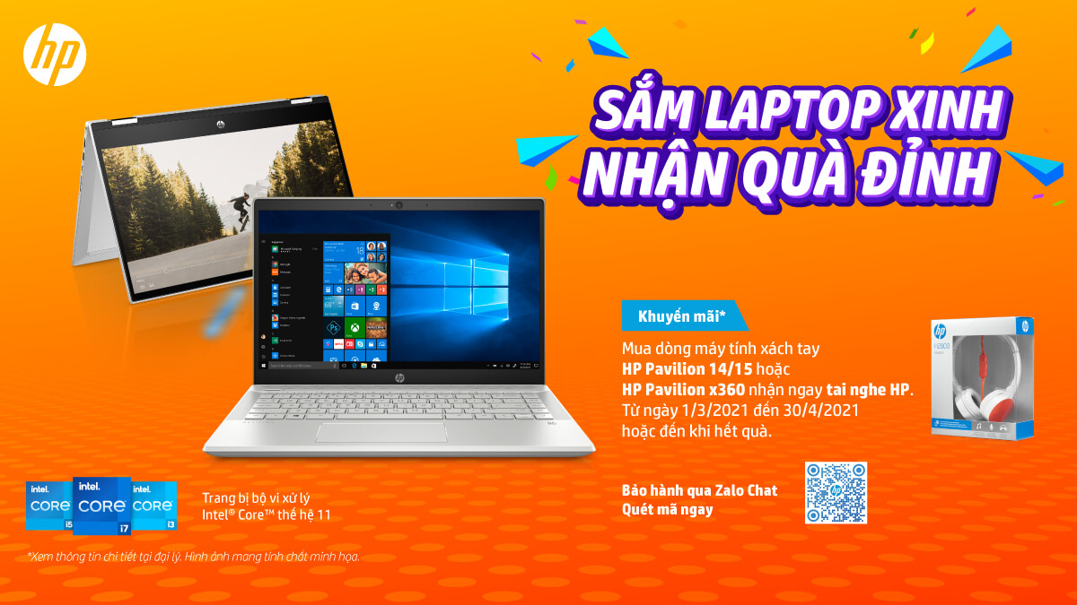 Chương trình Khuyến mãi “Sắm Laptop Xinh, Nhận Quà Đỉnh” cùng Laptop HP