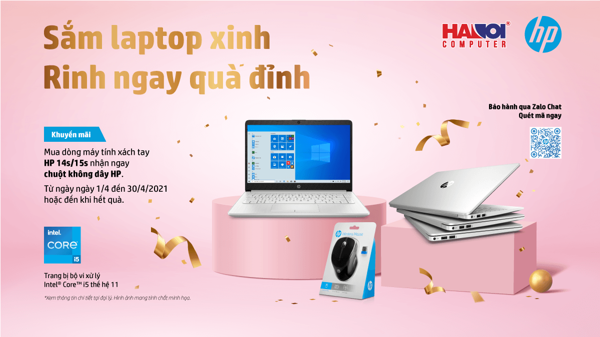Chương trình Khuyến mãi “Sắm Laptop HP 14s/15s, Rinh Ngay Quà Đỉnh”