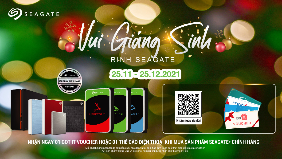 Chương trình khuyến mại “Vui Giáng Sinh – Rinh Seagate"