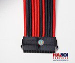 Bộ dây nối dài bọc lưới cao cấp Sleeve Cable - Red / Black