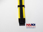Bộ dây nối dài bọc lưới cao cấp Sleeve Cable - Yellow / Black