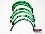 Bộ dây nối dài bọc lưới cao cấp Sleeve Cable - Green / Black