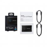 Ổ Cứng Di Động SSD Samsung T7 Touch Portable 1TB  2.5 inch USB 3.2 đen (Đọc 1050MB/s - Ghi 1000MB/s)-(MU-PC1T0K/WW)