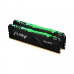 Ram Desktop Kingston Fury Beast RGB (KF432C16BBAK2/16) 16GB (2x8GB) DDR4 3200Mhz