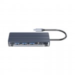 Cáp chuyển đổi 6 trong 1 Orico WB-6TS-GY (Từ cổng TypeC sang HDMI*1, USB3.0*3，TF3.0/SD3.0*1)